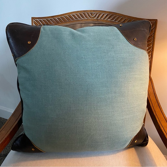 Elegant Leather Accent Pillows - Picture 5 of 10